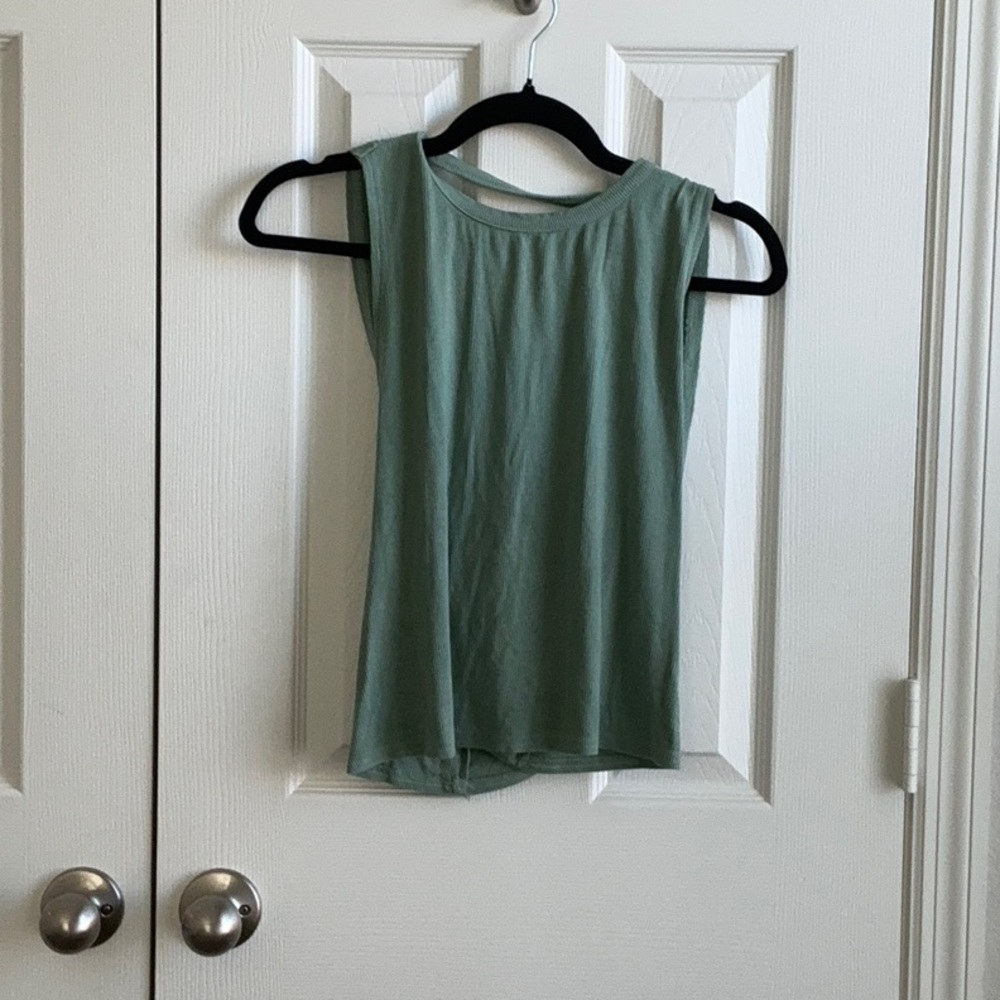 Sleeveless Green Top